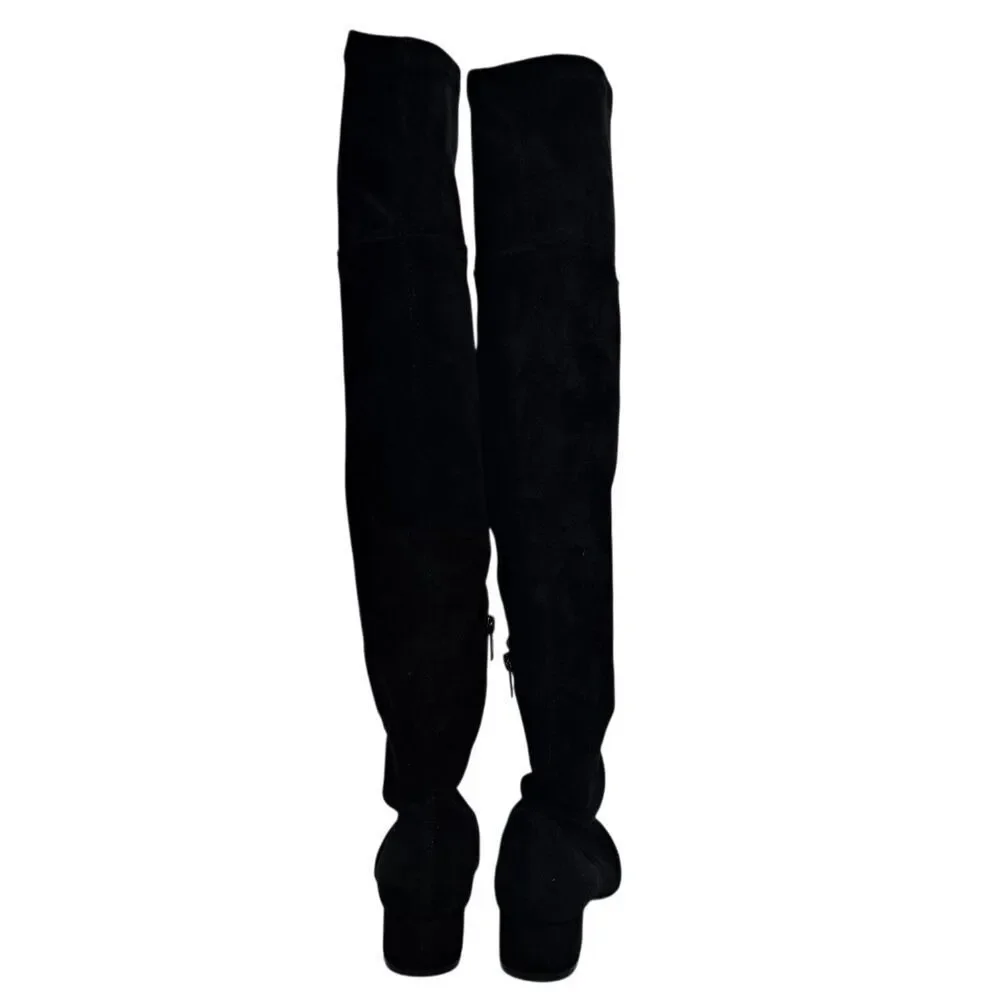 Anthropologie Raven Gothic Preppy Glam Casual Knee High Boots Size 6 Black